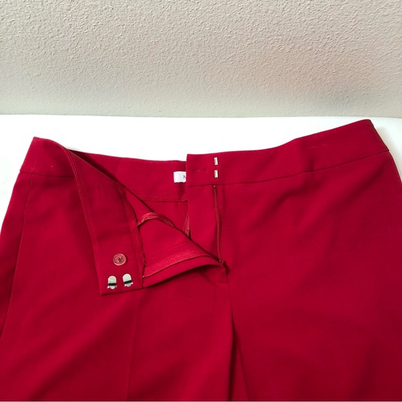 Nine West Waist Band Skinny Leg Crimson Red Versatile Stretch Pants Trousers 14 - Picture 4 of 15
